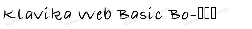 Klavika Web Basic Bo字体转换